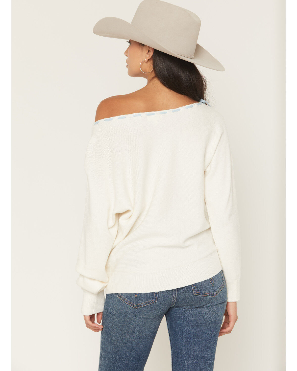Image #4 - Originality Women's Off The Shoulder Sweater, Off White, hi-res