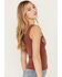 Image #2 - Bandit Women's Country Rose Lace Trim Graphic Tank, Rust Copper, hi-res