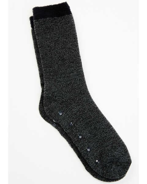 Image #1 - Cody James Men's Heathered Cozy Socks, Black, hi-res