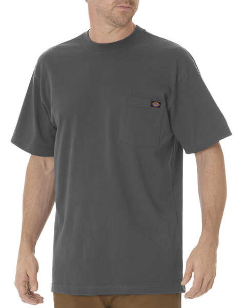 Image #1 - Dickies Men's Solid Heavyweight Short Sleeve Work T-Shirt - Big & Tall, Charcoal Grey, hi-res