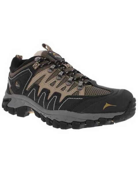 Pacific Mountain Men's Dutton Low Lace-Up Waterproof Hiking Shoes - Round Toe, Beige/khaki, hi-res