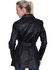 Scully Leatherwear Washed Lamb Leather Adjustable Belt Coat, Black, hi-res
