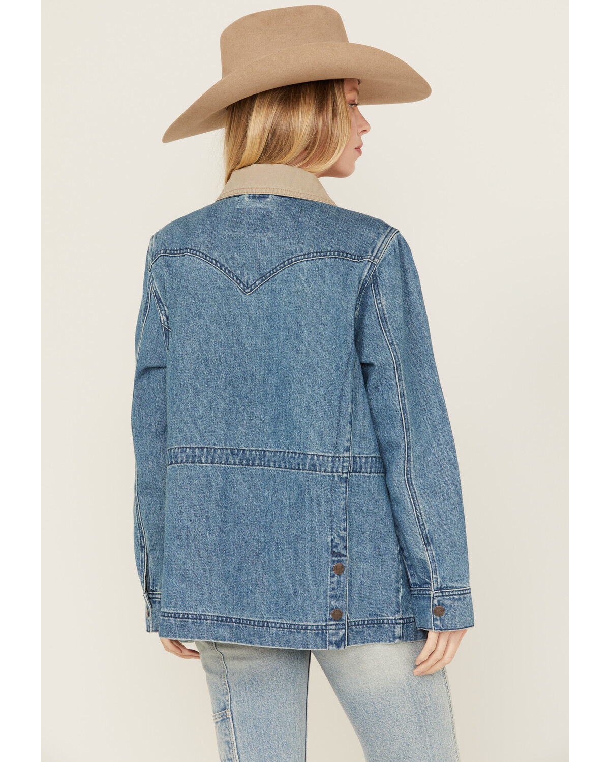 Image #4 - Wrangler Retro Women's Light Wash Denim Cinched Jacket, , hi-res