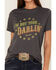 Wrangler Women's I'm Not Your Darlin' Star Logo Short Sleeve Graphic Tee, Charcoal, hi-res