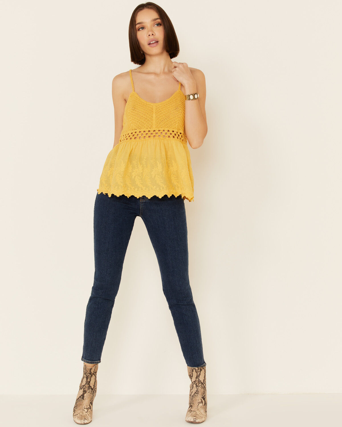 Image #2 - Very J Women's Crochet Embroidered Cami Tank Top, , hi-res