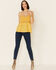 Very J Women's Crochet Embroidered Cami Tank Top , Mustard, hi-res