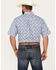 Image #4 - Ariat Men's Wrinkle Free Wrigley Print Short Sleeve Button-Down Western Shirt - Tall, Blue, hi-res