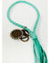 Image #2 - Keep it Gypsy Women's Luxury Designer Motif Studded Aqua Braided Fringe Keychain, Turquoise, hi-res