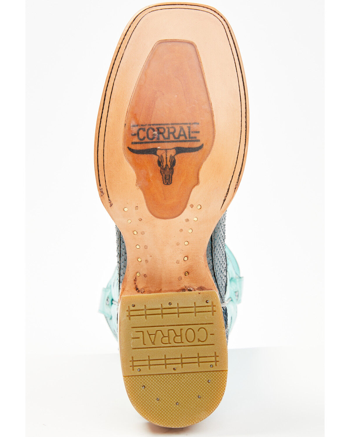Image #7 - Corral Men's Exotic Python Western Boots - Broad Square Toe, Navy, hi-res