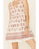 Very J Women's Scroll Border Dress, Cream, hi-res