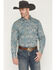 Image #1 - Gibson Trading Co Men's Throwback Paisley Print Long Sleeve Western Shirt - Tall, Multi, hi-res