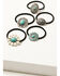Image #2 - Shyanne Women's Concho Hair Tie Set - 5 Piece, Silver, hi-res