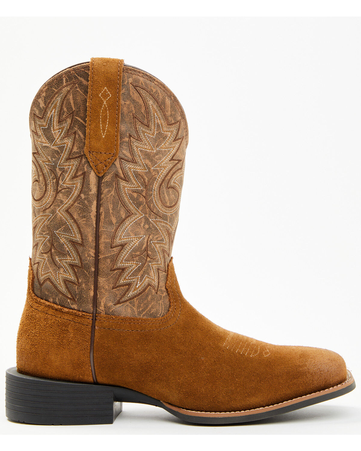 Image #2 - Cody James Men's Badge Xero Gravity™ Roughout Western Boots - Broad Square Toe, Brown, hi-res