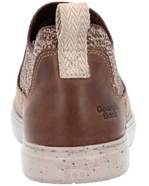 Georgia Boot Women's Knit Slip-On Romeo Chukka Work Shoe, Navy, hi-res