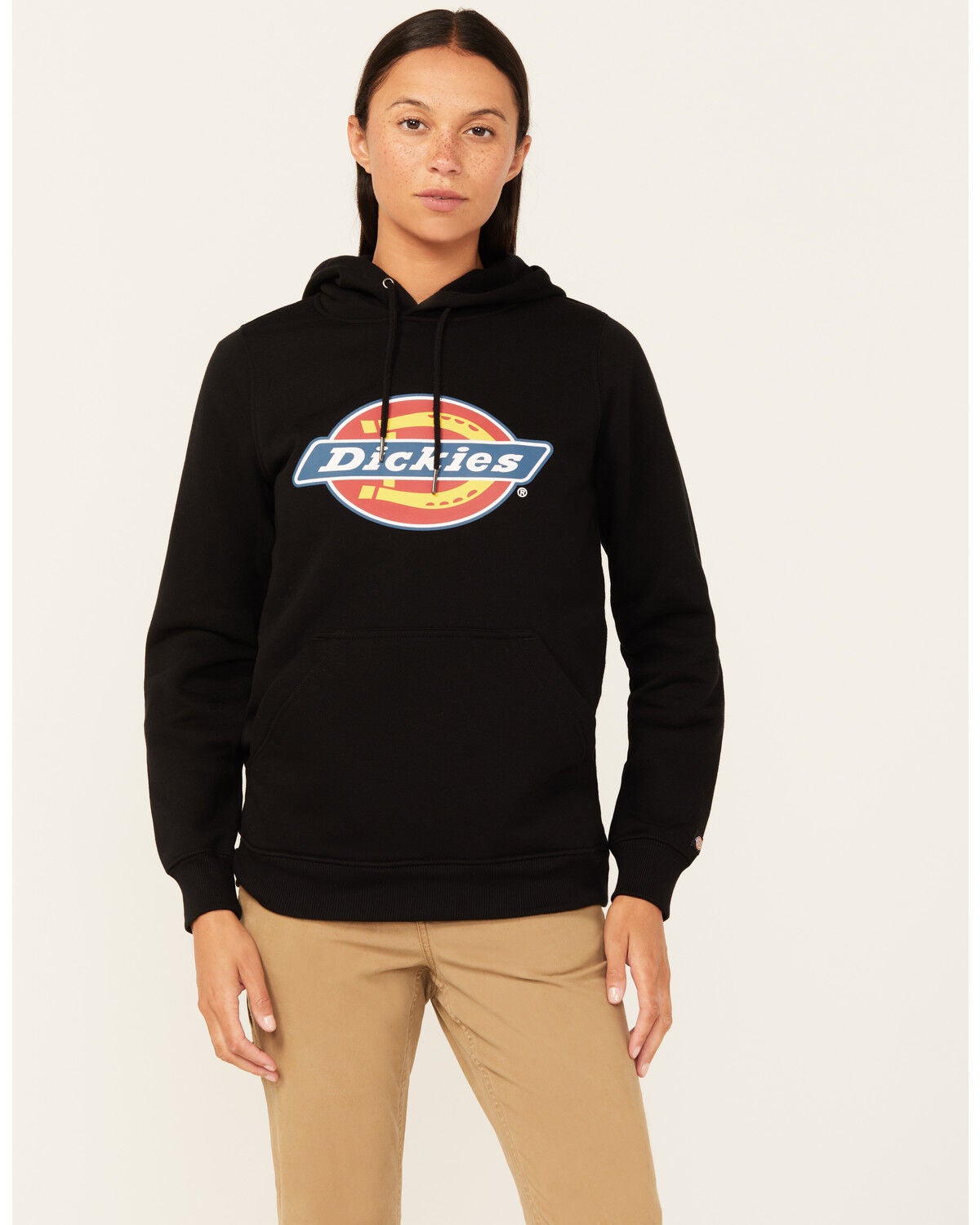 Dickies Women's Logo Pullover Sweatshirt, Black, hi-res