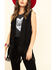 Image #4 - Vocal Women's Studded Fringe Vest, Black, hi-res