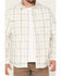Image #3 - Brothers and Sons Men's Large Plaid Print Performance Long Sleeve Button Down Western Shirt, White, hi-res