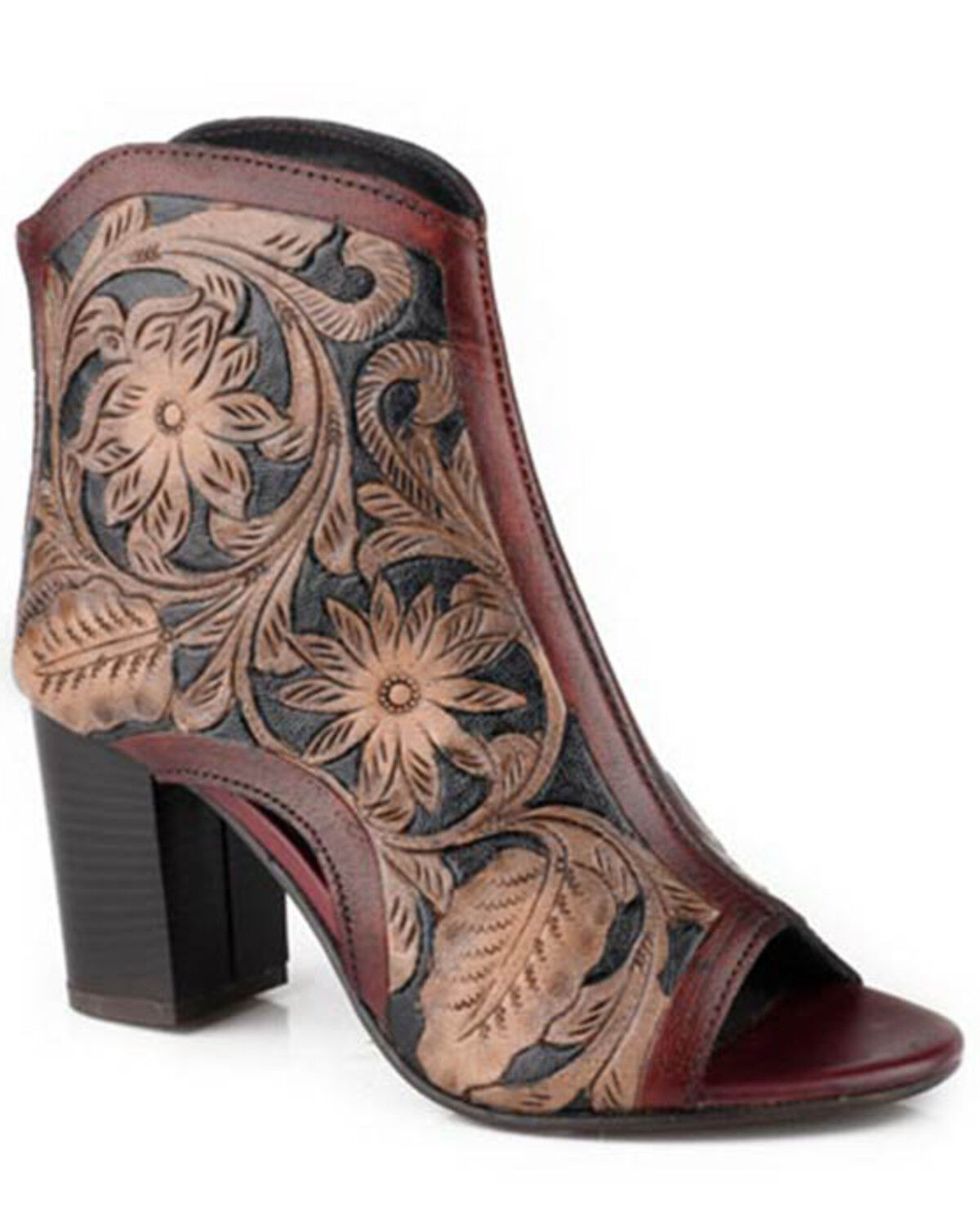 Image #1 - Roper Women's Mika Back Zip II Sandals, Brown, hi-res