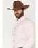 Image #2 - Cody James Men's Basic Solid Long Sleeve Button-Down Stretch Western Shirt, Pink, hi-res