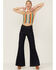 Image #4 - Lush Women's Multicolored Knit Stripe Sweater Tank, Rust Copper, hi-res