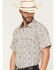 Image #2 - Cody James Men's High Plains Southwestern Print Short Sleeve Snap Western Shirt - Tall, Tan, hi-res