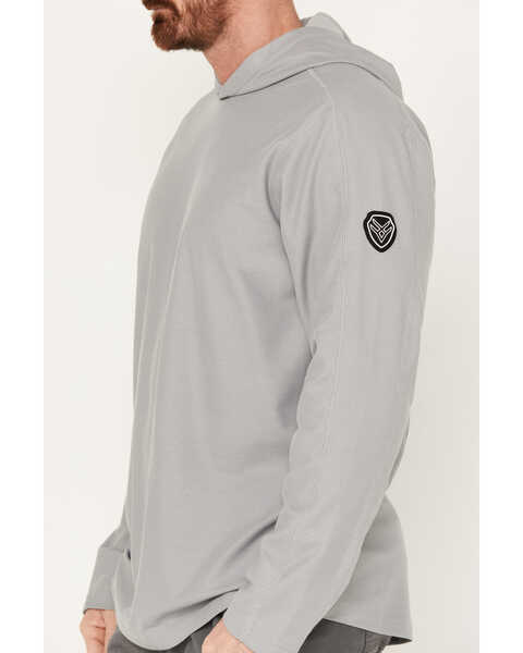 Image #3 - Hawx Men's UPF Long Sleeve Hooded Work Shirt, Light Grey, hi-res