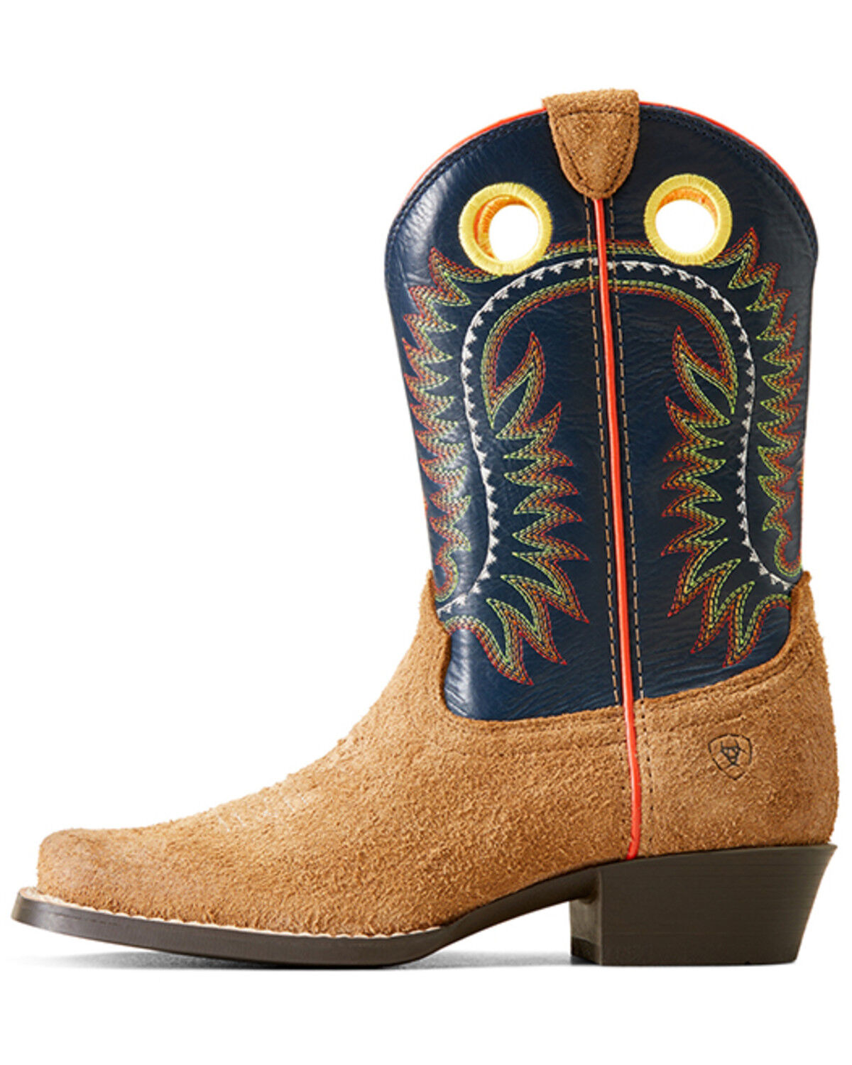 Image #2 - Ariat Boys' Derby Monroe Western Boots - Square Toe, Beige, hi-res