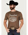 Image #1 - Cody James Men's Freedom Short Sleeve Graphic T-Shirt, Brown, hi-res