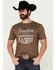 Image #1 - Cody James Men's Freedom Short Sleeve Graphic T-Shirt , Brown, hi-res