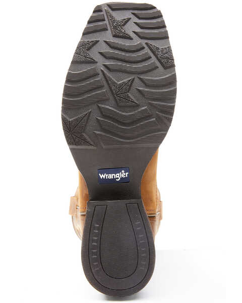 Image #7 - Wrangler Footwear Men's All-Around Western Boots - Broad Square Toe, Brown, hi-res