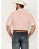 Image #4 - Ariat Men's Kamden Geo Medallion Print Short Sleeve Button-Down Western Shirt , Coral, hi-res