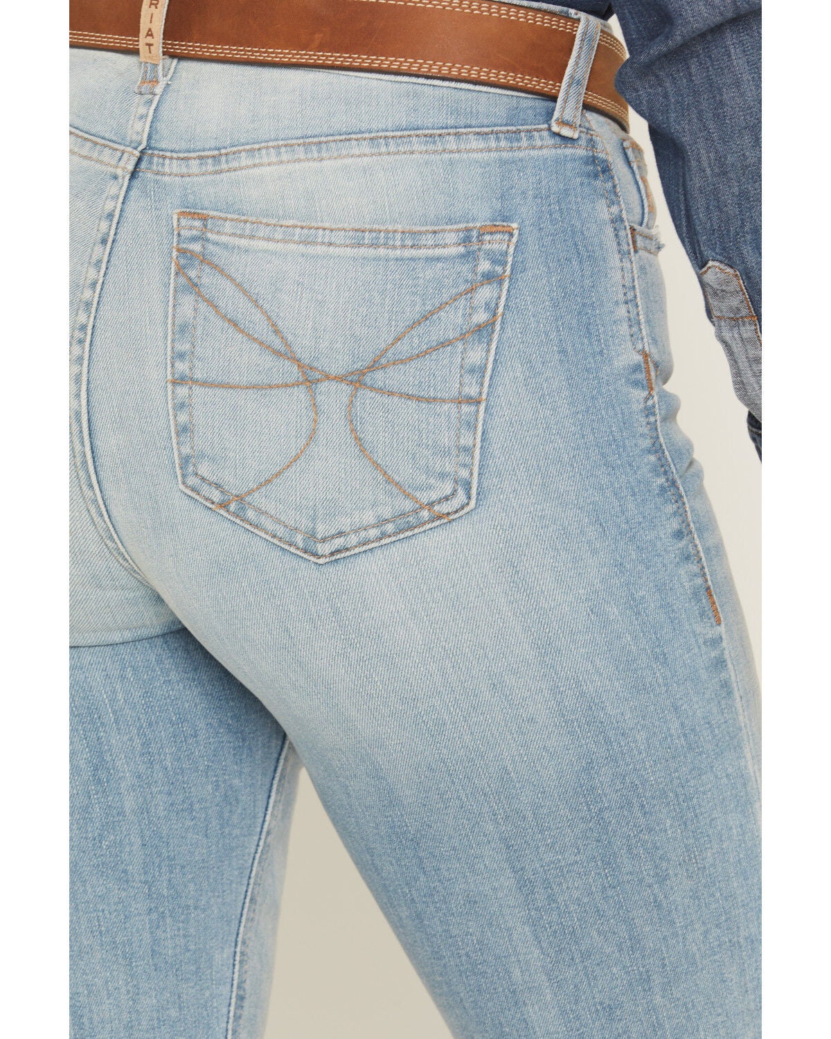 Image #4 - Ariat Women's Marnie Light Wash Slim Trouser Stretch Denim Jeans, Medium Wash, hi-res