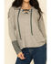 Mystree Women's Waffle Knit Lace-Up Neck Top , , hi-res