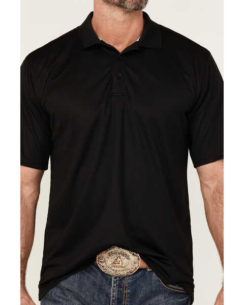 Image #3 - Ariat Men's Solid Tek Polo Shirt, Black, hi-res