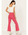 Image #3 - Idyllwind Women's High Risin Kick Stretch Flare Jeans, Cherry, hi-res