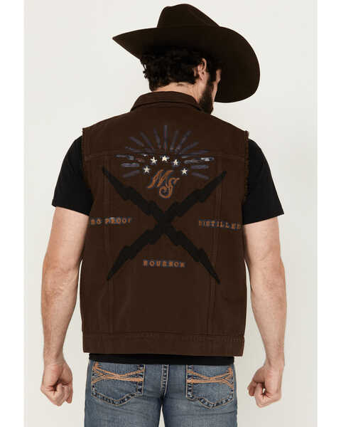 Image #4 - Moonshine Spirit Men's Revolt Trucker Cutoff Vest , Dark Brown, hi-res