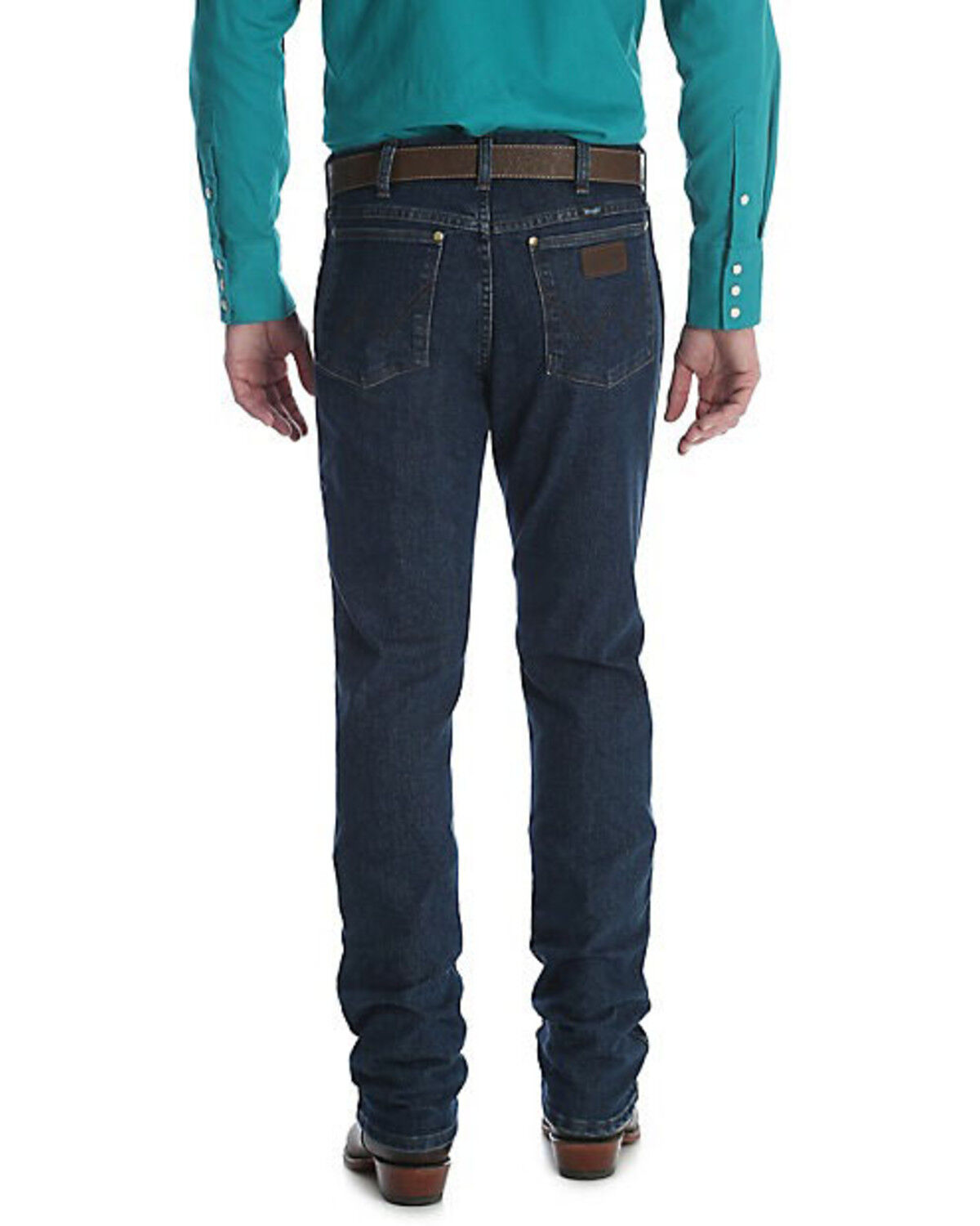 Image #1 - Wrangler Men's Premium Performance Cowboy Cut Vintage Stone Slim Jeans, Indigo, hi-res