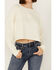 Image #3 - Cleo + Wolf Women's Asher Flocked Cropped Pullover, Cream, hi-res