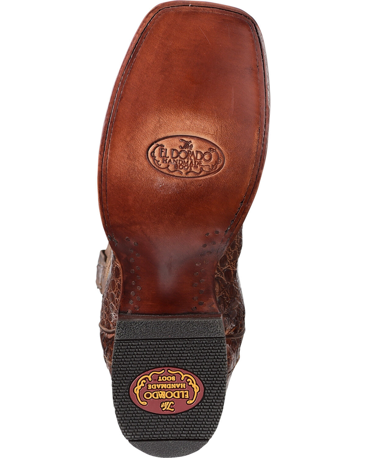 【在庫一掃】 El Broad - Boots Stockman Belly Caiman Handmade Men's Dorado 小物