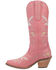 Image #3 - Dingo Women's Full Bloom Western Boots - Medium Toe, Pink, hi-res