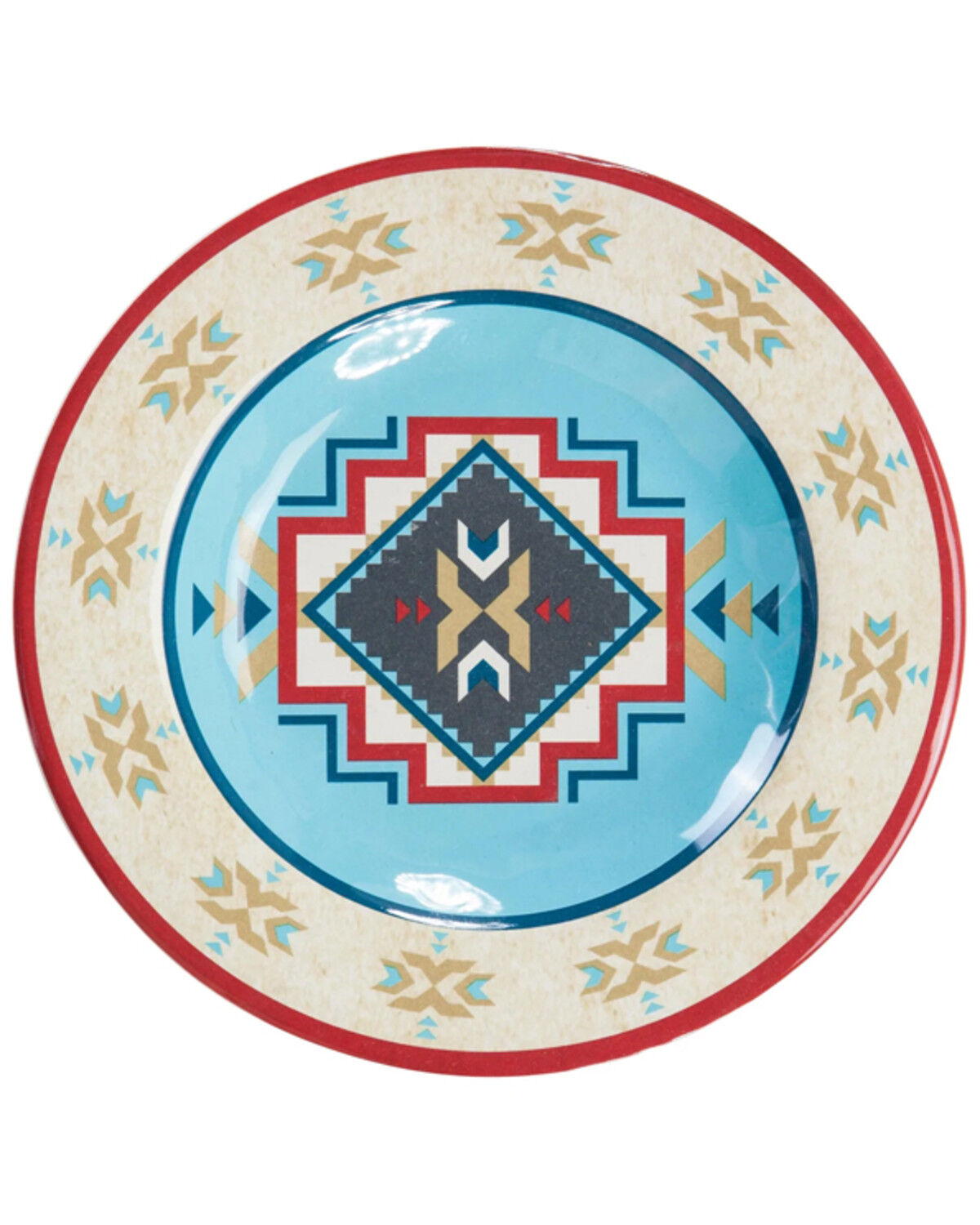 Image #5 - HiEnd Accents 14-Piece Spirit Valley Melamine Dinnerware Set, Red, hi-res