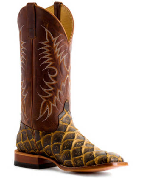 Horse Power Men's Filet To Fish Western Boots - Square Toe, Brown, hi-res
