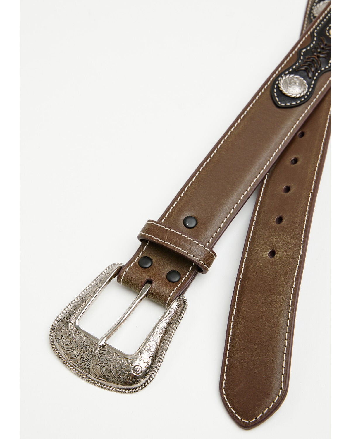 Image #2 - Nocona Men's Ribbon Concho Western Belt, Assorted, hi-res