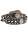 Blazin Roxx Women's Black Tooled Concho Belt, Black, hi-res