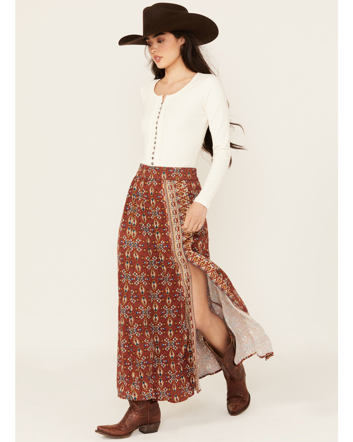 Image #1 - Idyllwind Women's Princeton Maxi Skirt, Caramel, hi-res