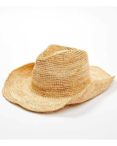 Nikki Beach Women's Carrera Straw Cowboy Hat, Natural, hi-res