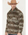 Image #2 - Outback Trading Co Men's Hudson Southwestern Print Snap Shirt Jacket, Taupe, hi-res