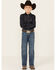 Image #1 - Wrangler Retro Boys' Medium Wash Relaxed Bootcut Stretch Denim Jeans, Blue, hi-res