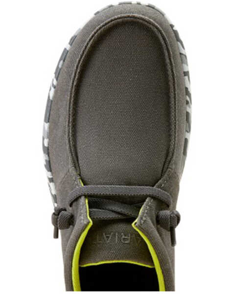 Image #4 - Ariat Men's Hilo Stretch Lace Casual Shoes - Moc Toe , Grey, hi-res