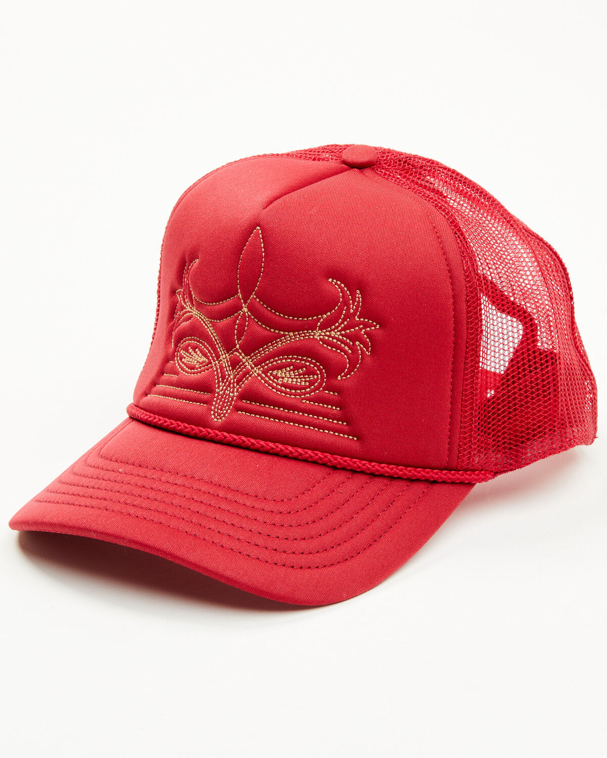 Image #1 - Shyanne Women's Boot Stitch Ball Cap, Red, hi-res